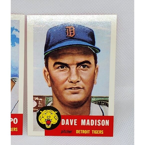 Detroit Tigers 1953 Vintage Reprint Topps Baseball Cards 4 Card Bundle - Picture 6 of 12